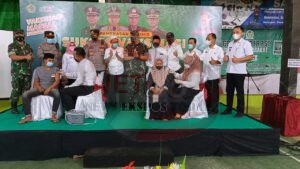 Kapolres Pamekasan ZM Dengan Kapolri, Serta Tinjau Vaksinasi Massal di GOR Sari Alam Pasean