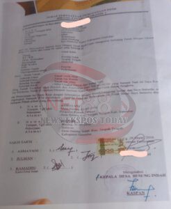 Diduga Pembebasan Lahan Lapangan Bola Kaki Busung di Mark Up Oknum Aspirator