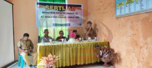 Sertijab Pj Kepala Desa Sinabang Berjalan Lancar di Aula Kantor Desa Sinabang