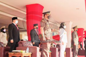 Bupati Tulang Bawang hadiri Upacara peringatan HUT Kabupaten Tulang Bawang Ke -25 Tahun 2022