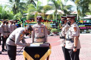 Kapolres Aceh Barat Pimpin Sertijab Kasat Reskrim dan Sejumlah Kapolsek.