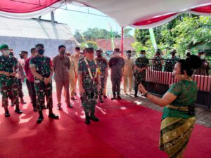 Kunker Tim Masev Mabesad Letjen TNI Afini Boer di Lokasi TMMD 113 Tahun 2022 Wilayah Kodim 0819 Pasuruan Desa Sebalong