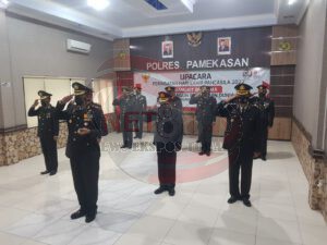 Kapolres Pamekasan Mengikuti Peringatan Hari Lahir Pancasila Secara Virtual Bersama Presiden RI