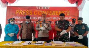 Kapolres Aceh Barat Pimpin Press Release Tindak Pidana Narkotika Jenis Sabu