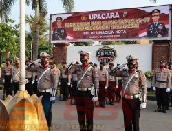 Peringati HUT Kemerdekaan RI ke-77, Polresta Madiun Laksanakan Upacara Pengibaran Bendera Merah Putih