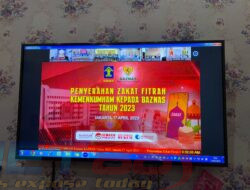 Secara Daring , Lapas Pamekasan Ikuti Kegiatan Penyerahan zakat Kemenkumham Pada Baznas