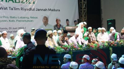 Kapolres Pamekasan Dampingi Habib Dr. Muhammad Lutfi Di Haul Imam Abul Hasan As-Syadzili