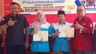 Karutan Sumenep Tutup Pelatihan Pembuatan Roti, 16 WBP Dapatkan Sertifikat dan Uang Pembinaan