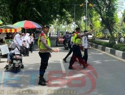 Sat Samapta Polres Langsa lakukan Strong Point Pagi rutin untuk keselamatan masyarakat