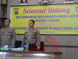 Kesiapan Hadapi Pemilu 2024, Tim Supervisi DitSamapta Polda Aceh Kunjungi Polres Langsa