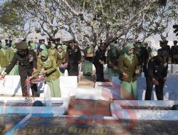 Jelang HUT TNI ke-78,Kodim 0826/Pamekasan Gelar Ziarah Tabur Bunga