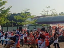 Getol Kampanye Pasangan AMIN, PKS Pamekasan Gelar Senam