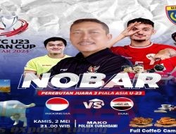 Nobar Bola di Mapolsek Curahdami Bondowoso Pulang Bawa Kambing