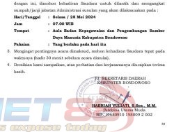 Kejar Tayang dan Terkesan Tersembunyi, Pemkab Bondowoso Kembali Akan Lakukan Pelantikan Susulan