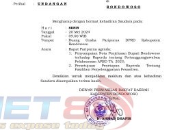 Pasca Audensi Bara Nusa, DPRD Bondowoso Gelar Rapat Paripurna. Berikut Pesan Bang Juned