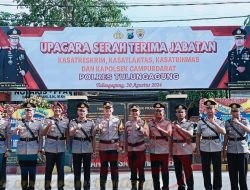 Kapolres Tulungagung Taat Resdi, Pimpin Sertijab PJU dan Kapolsek Jajaran