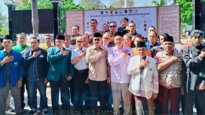 Jelang Kontestasi Politik 2024, Polres Magetan Laksanakan Deklarasi Pilkada Damai dan Simulasi Sispamkota