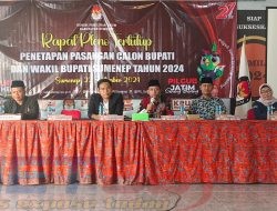 KPU Sumenep Tetapkan Dua Pasangan Calon Peserta Pemilukada Bupati dan Wakil Bupati Sumenep Tahun 2024