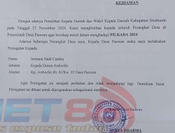 Tekos Sosial : SP Dari Kades Paowan Tidak Menghapus Pelanggaran Pemilu Yang Dilakukan Oleh Jasmani