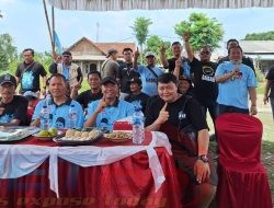 Paslon GABAH Gelar Mancing Bareng di Sepanjang Sungai Lodagung Rejotangan
