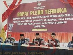 KPU Sumenep Gelar Rapat Pleno Rekapitulasi Suara Pemilukada Serentak 2024