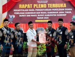KPU Sumenep Umumkan Hasil Rekapitulasi Suara Pemilukada Pasangan FAHAM Unggul Dari Pasangan FINAL
