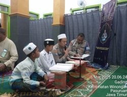 Ciptakan Suasana Kondusif, Anggota Polsek Winongan Gelar Safari Ramadhan dan Ngaji Bareng di Masjid Raudhatul Huda