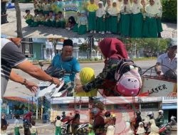 Siswa TK Aisyiyah Bustanul Athfal Sampang, di Bulan Ramadhan Bagi-Bagi Takjil ke Pengguna Jalan