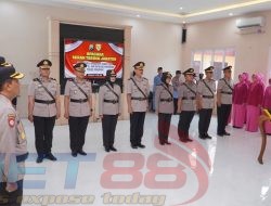 Serah Terima Jabatan Wakapolres hingga Kapolsek Winongan Digelar di Mapolres Pasuruan