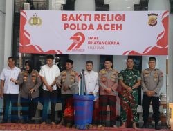 Polda Aceh Gelar Bakti Religi di Masjid Subulussalam PLTD Apung