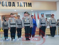 Polda Jawa Timur Ikuti Upacara Pemuliaan Nilai – nilai Luhur Tribrata Sambut Hari Bhayangkara ke -79