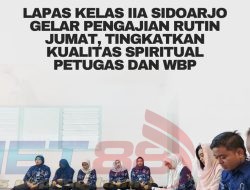 Meningkatkan Regilitas Narapidana, “Lapas Kelas IIA Sidoarjo, Gelar Pengajian Rutin Jumat Pagi.