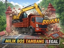 Diduga Excavator Milik “Raja Tambang” Kasengan Hantam Gapura Desa Batuan Saat Menuju Lokasi Tambang Dekat TPA