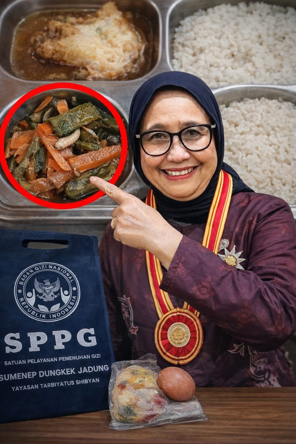 Menu Diduga Berulat, SPPG Jadung Dungkek Setop Distribusi MBG Sambil Tunggu Arahan BGN