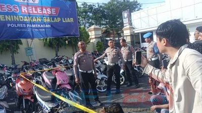Gaspol Kena Tilang! 582 Motor Balap Liar Dikandangin Polres Pamekasan, Ini Syarat Tebusnya