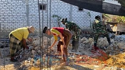Haru,,! Di Usia 73 Tahun, Ikhsan Akhirnya Punya Rumah Layak Lewat TMMD Kodim Pamekasan